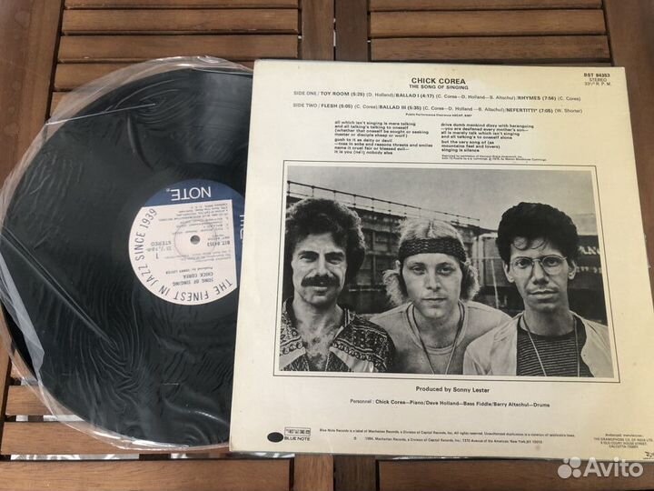 Chick corea Чик Кориа пластинк THE song OF singing