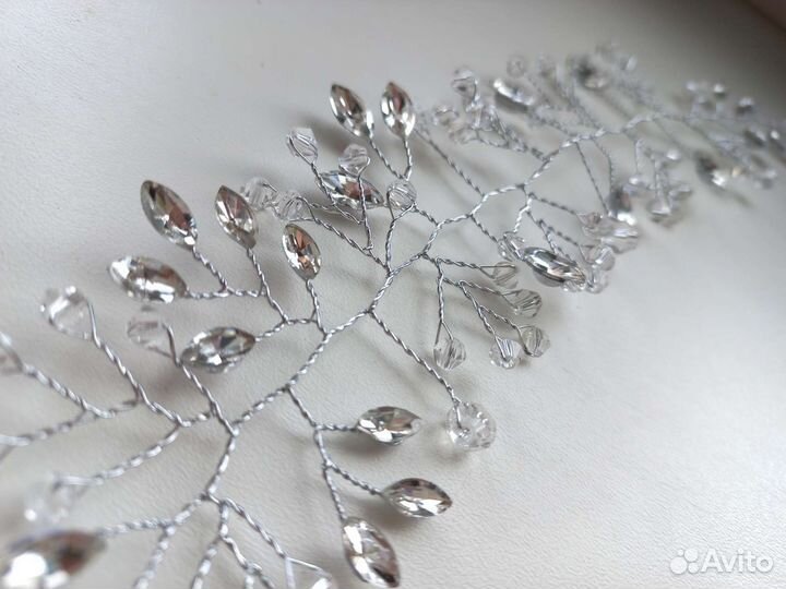 Веточка для свадебной прически, шпилька свадебная