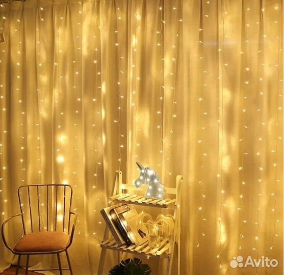 Гирлянда занавес 2х2 м доставка