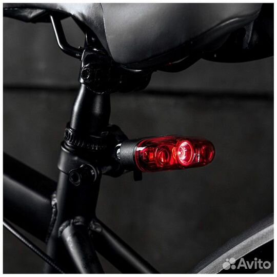 Фонарь велосипедный задний JY-595, 3 красных свето