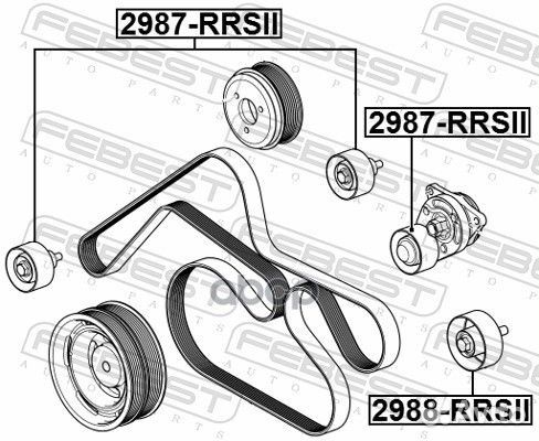 Ролик натяжной приводного ремня 2987-rrsii 2987