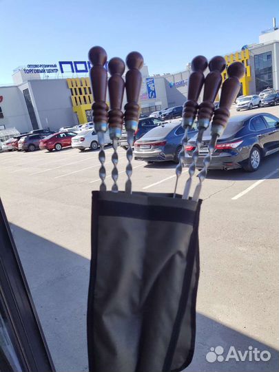 Шампур с ручкой дерево 3 мм