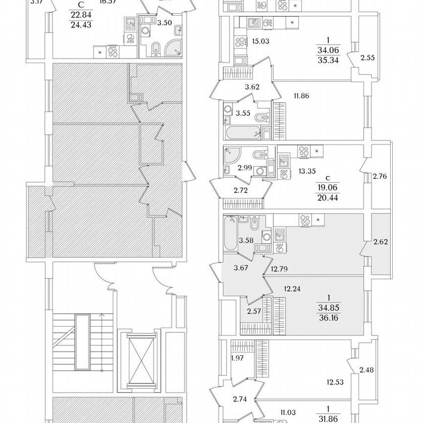 1-к. квартира, 36,2 м², 4/9 эт.