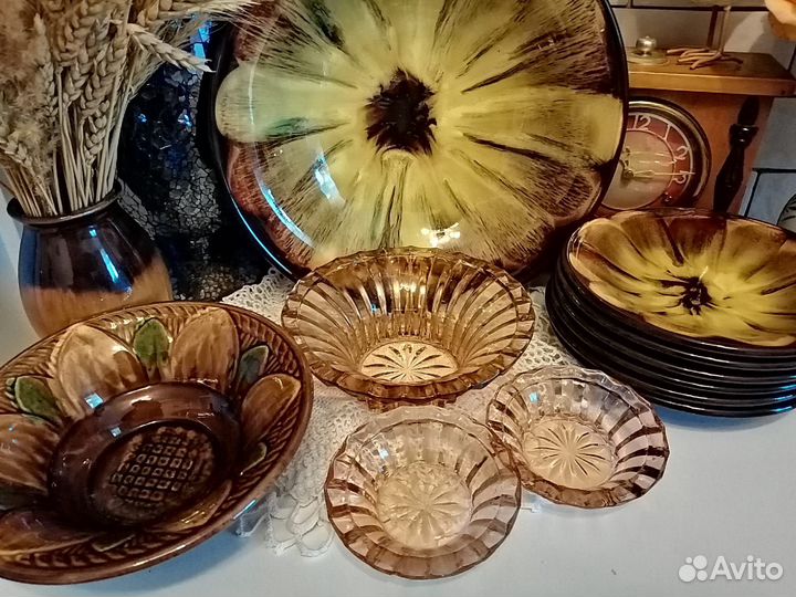 Карамельное стекло вазочки