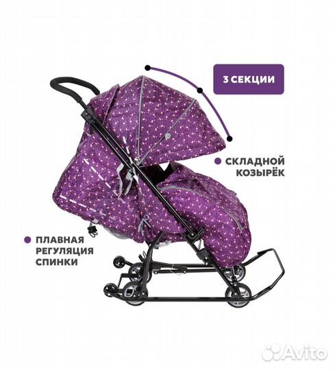 Санки коляска ника kids