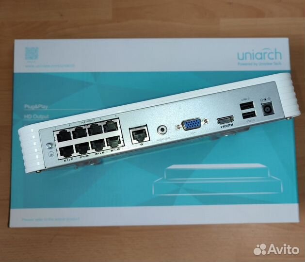 Uniarch NVR-108LS-P8 видеорегистратор с POE 8 кан