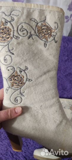 Сапоги женские зимние войлочные, 40 размер