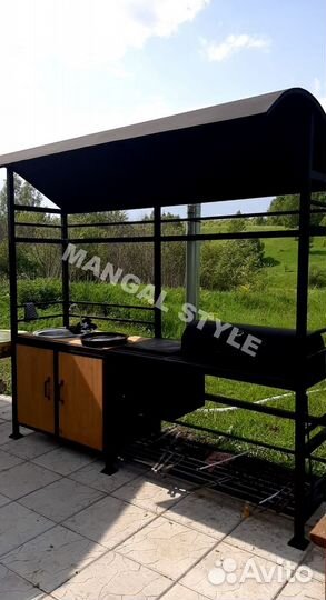 Мангал с крышей