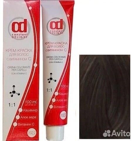 Д 6/1 крем-краска для волос с витамином С темно-ру