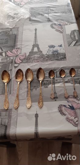 Ложки чайные и столовые мельхиор СССР