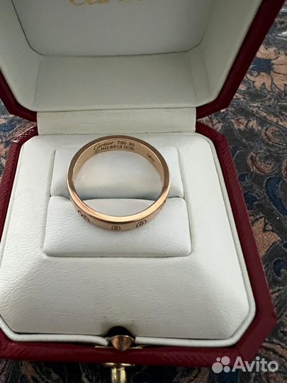 Золотое кольцо мужское Cartier logo. Оригинал