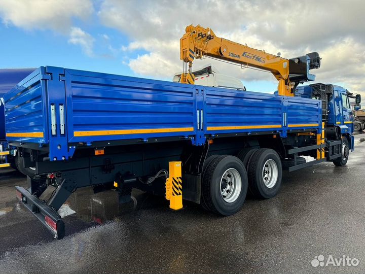 Бортовой грузовик СПМ на КАМАЗ 65117-3010-48 (А5) с КМУ Soosan, 2025