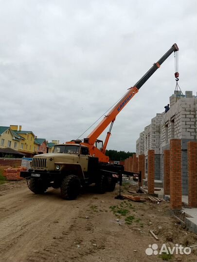 Аренда и услуги автокрана, 16 т, 18 м, с гуськом 7.5 м