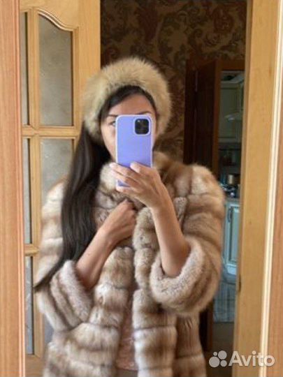 Повязка на голову из куницы