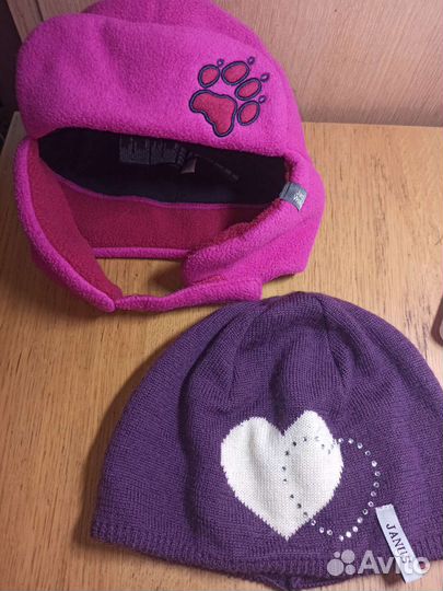 Шапка зимняя для девочки 52-54