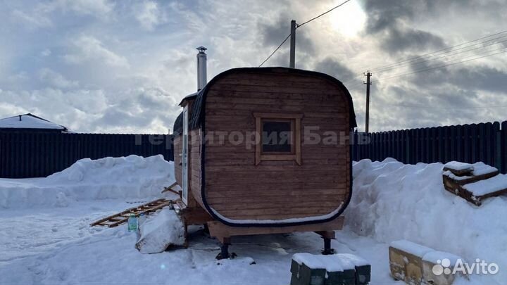 Баня квадро бочка 5м, полная комплектация