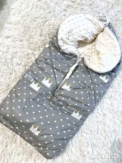 Конверт-одеяло на молнии на выписку