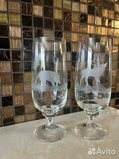 Хрустальные бокалы Германия Мозер