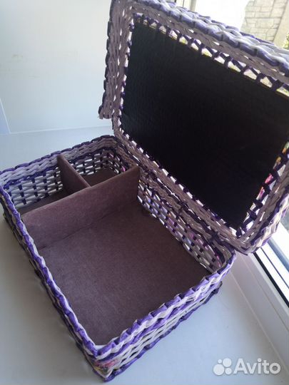 Шкатулка из бумажной лозы