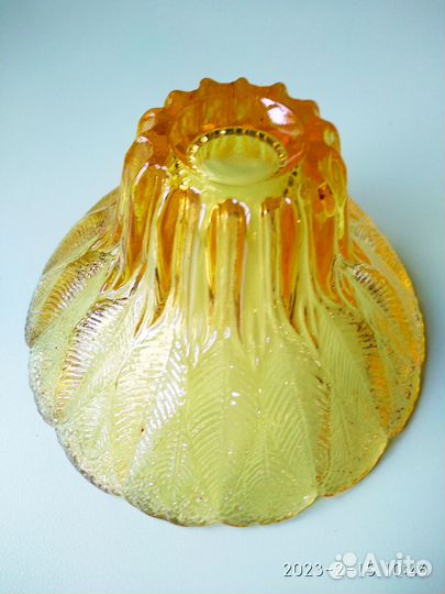 Ваза, конфетница, стекло цветное, винтаж, СССР 70е