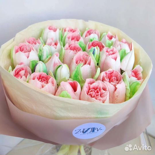 Букет тюльпанов из зефира