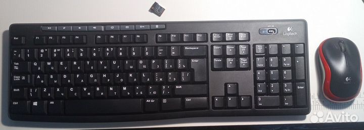 Комплект клавиатура и мышка Logitech K270 и M185