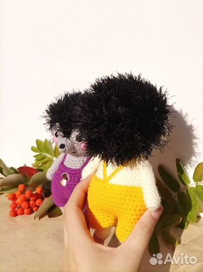 Вязаные мягкие игрушки ёжики