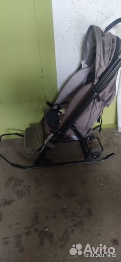 Детские санки коляска