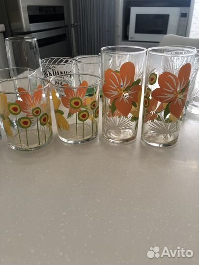 Хрусталь стаканы luminarc flower,виски бокалы СССР