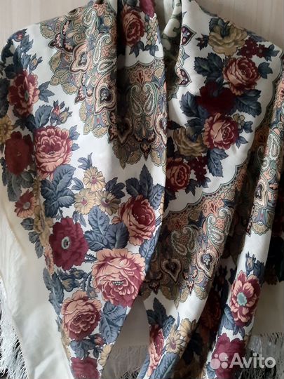 Павловопосадский платок шерсть новый