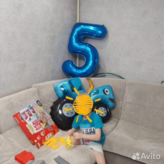 Воздушный шар и цифра