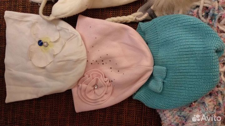 Детские шапки зимние и демисезонные пакетом 52-54