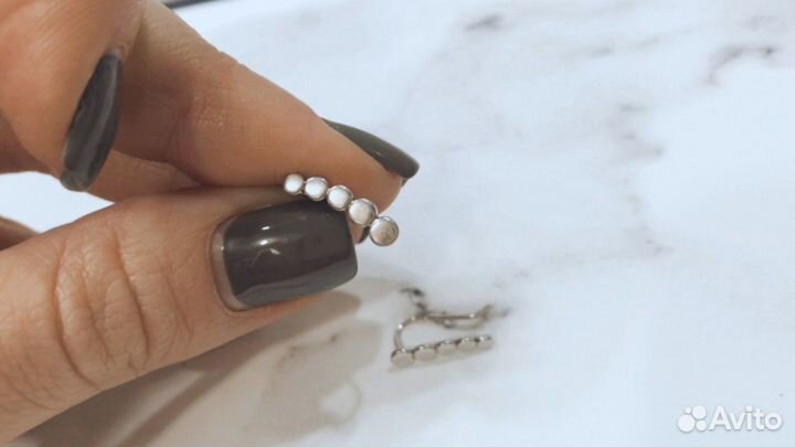 Серьги-каффы серебро