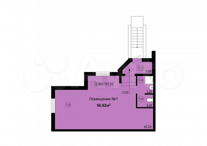 Свободного назначения, 58.66 м²