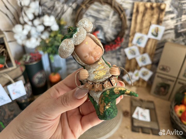 Коллекционная ватная игрушка символ года Змеи