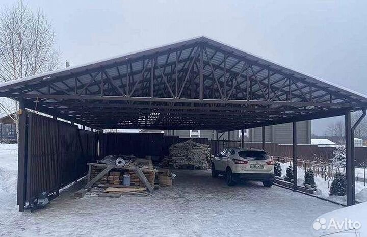 Металлические навесы для машин