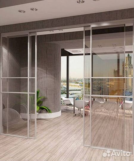 Стеклянная перегородка