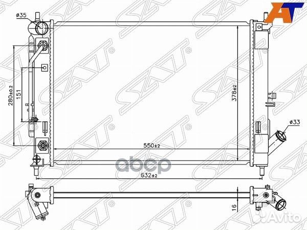 Радиатор Hyundai Elantra 13-20 / Kia Ceed 18