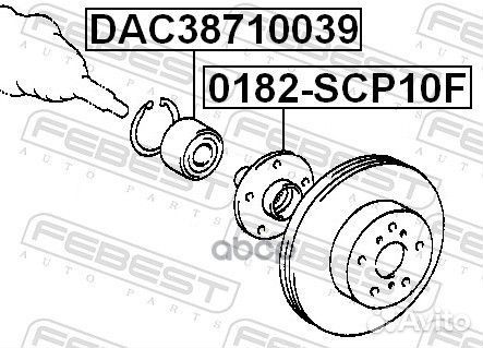DAC38710039 подшипник ступ. перед Toyota Yaris