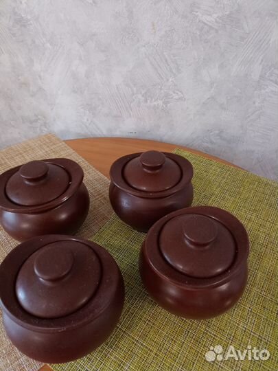 Набор глиняных горшочков для запекания