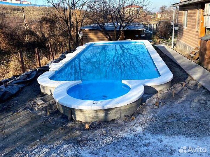 Бассейн 8x4 из полипропилена