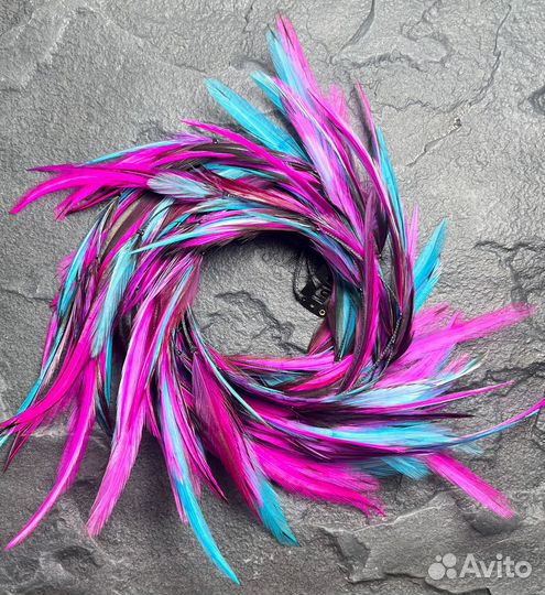 Перья балийские нити в волосы