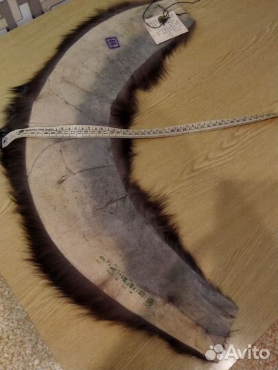 Меховой воротник серебристо-черной лисы