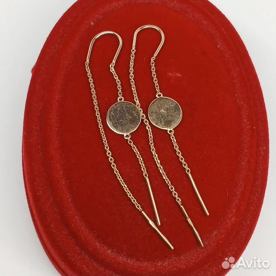 Золотые серьги 585 пробы
