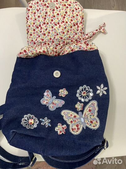 Джинсовый рюкзачек для девочки