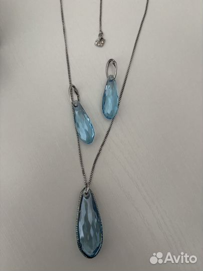 Swarovski комплект серьги+кулон