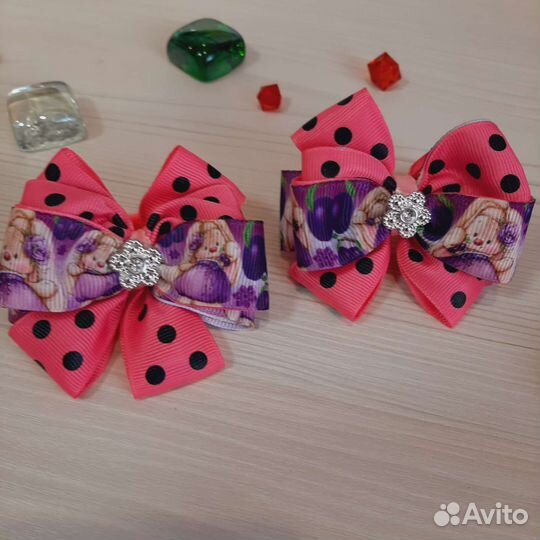 Детские резинки бантики для волос-2шт