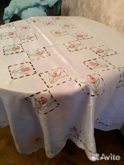 Скатерть шелковая прямоугольная