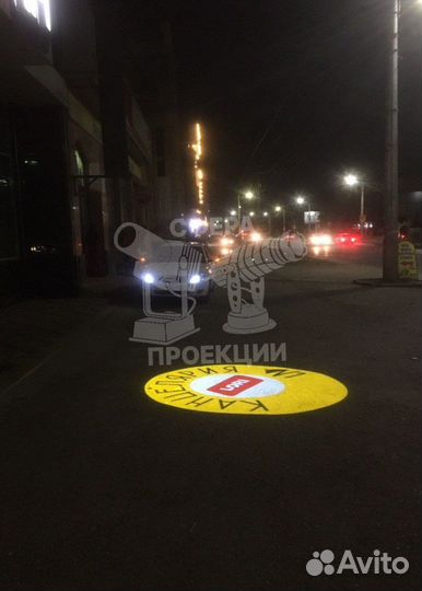 Проекционная реклама с гобо проектором для магазин