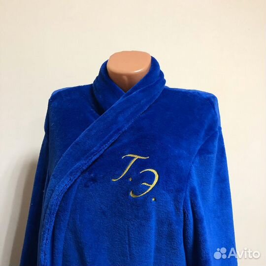 Плюшевый халат с именной вышивкой на заказ